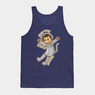 Stray kitty wander in the space Tank Top